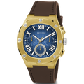  Shop Authentic Guess Headline Chronograph Blue Dial Brown Silicone Strap Watch For Men - GW0571G5 - Luxxuri