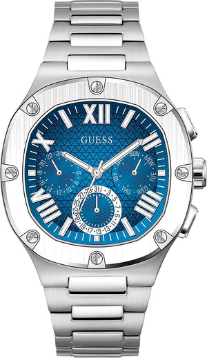  Shop Authentic Guess Headliner Multifunction Blue Dial Silver Steel Strap Watch For Men - GW0572G1 - Luxxuri