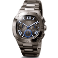 Guess Headliner Quartz Black Dial Grey Steel Strap Watch For Men - GW0572G5