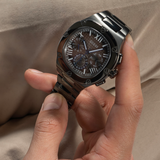  Shop Authentic Guess Headliner Quartz Black Dial Grey Steel Strap Watch For Men - GW0572G5 - Luxxuri
