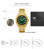  Shop Authentic Guess Asset Quartz Green Dial Gold Steel Strap Watch For Men - GW0575G2 - Luxxuri