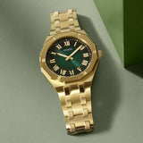  Shop Authentic Guess Asset Quartz Green Dial Gold Steel Strap Watch For Men - GW0575G2 - Luxxuri