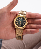  Shop Authentic Guess Asset Quartz Green Dial Gold Steel Strap Watch For Men - GW0575G2 - Luxxuri