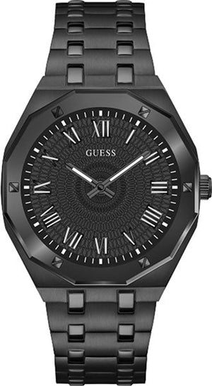  Shop Authentic Guess Asset Quartz Black Dial Black Steel Strap Watch For Men - GW0575G3 - Luxxuri