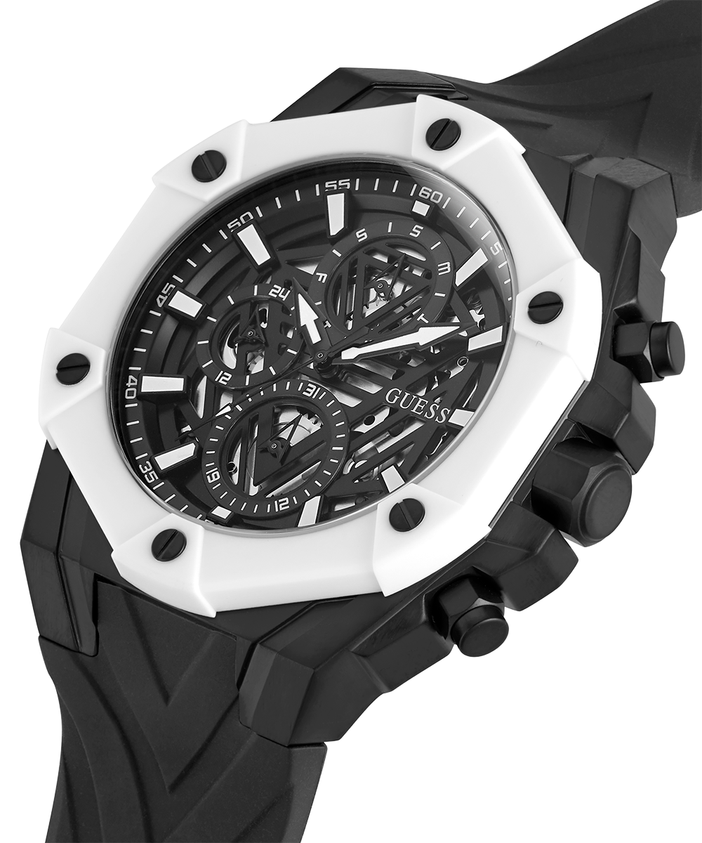  Shop Authentic Guess Formula Chronograph Black Dial Black Silicone Strap Watch For Men - GW0579G1 - Luxxuri