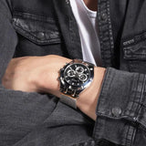  Shop Authentic Guess Continental Quartz Black Dial Silver Mesh Strap Watch For Men - GW0582G1 - Luxxuri
