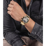  Shop Authentic Guess Continental Chronograph Black Dial Gold Mesh Strap Watch For Men - GW0582G2 - Luxxuri