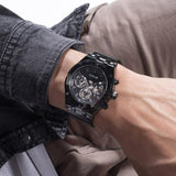  Shop Authentic Guess Continental Chronograph Black Dial Black Mesh Strap Watch For Men - GW0582G3 - Luxxuri