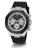 Shop Authentic Guess Empire Chronograph Black Dial Black Silicon Strap Watch For Men - GW0583G1 - Luxxuri