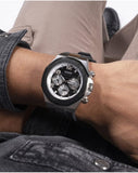  Shop Authentic Guess Empire Chronograph Black Dial Black Silicon Strap Watch For Men - GW0583G1 - Luxxuri