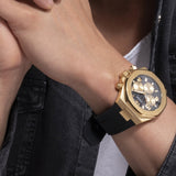  Shop Authentic Guess Empire Chronograph Quartz Black Dial Black Silicon Strap Watch For Men - GW0583G2 - Luxxuri