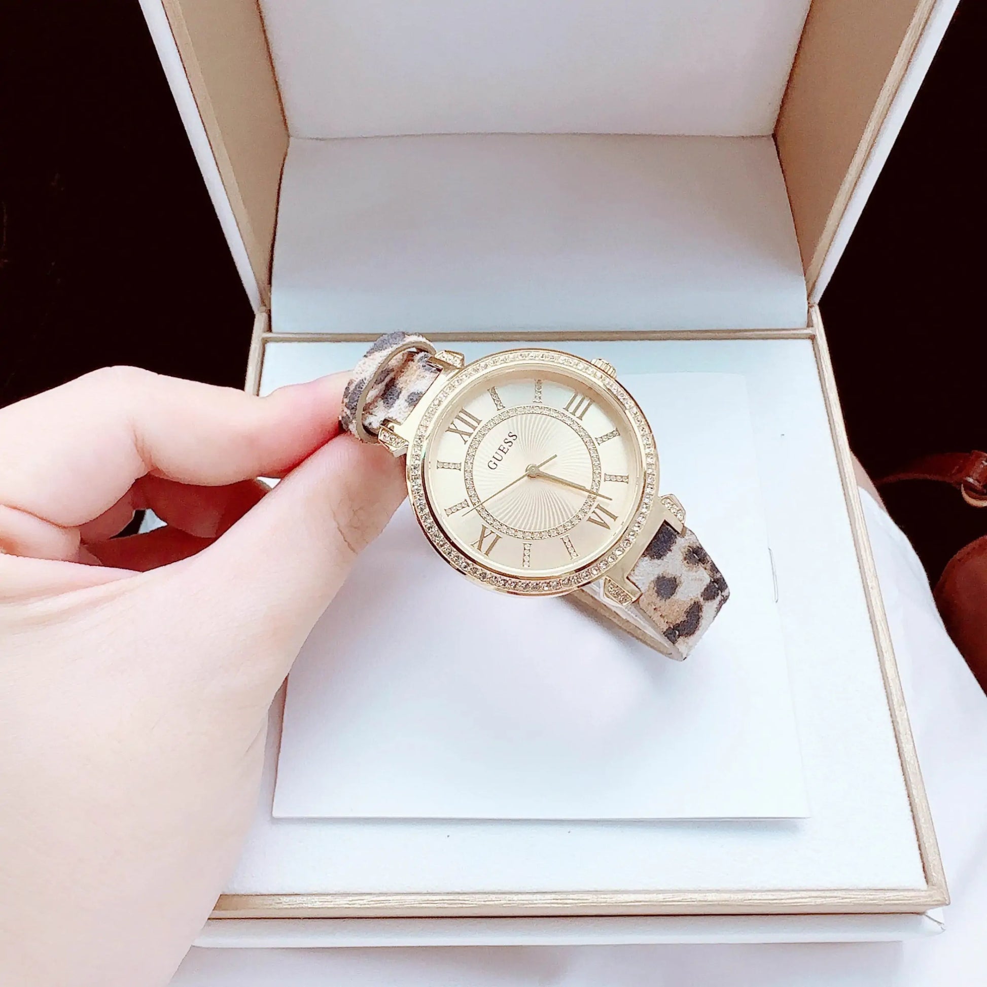  Shop Authentic Guess Montage Quartz Gold Dial Gold Steel Strap Watch For Women - GW0588L1 - Luxxuri