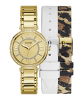  Shop Authentic Guess Montage Quartz Gold Dial Gold Steel Strap Watch For Women - GW0588L1 - Luxxuri