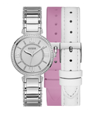  Shop Authentic Guess Montage Quartz Silver Dial Silver Steel Strap Watch For Women - GW0588L2 - Luxxuri
