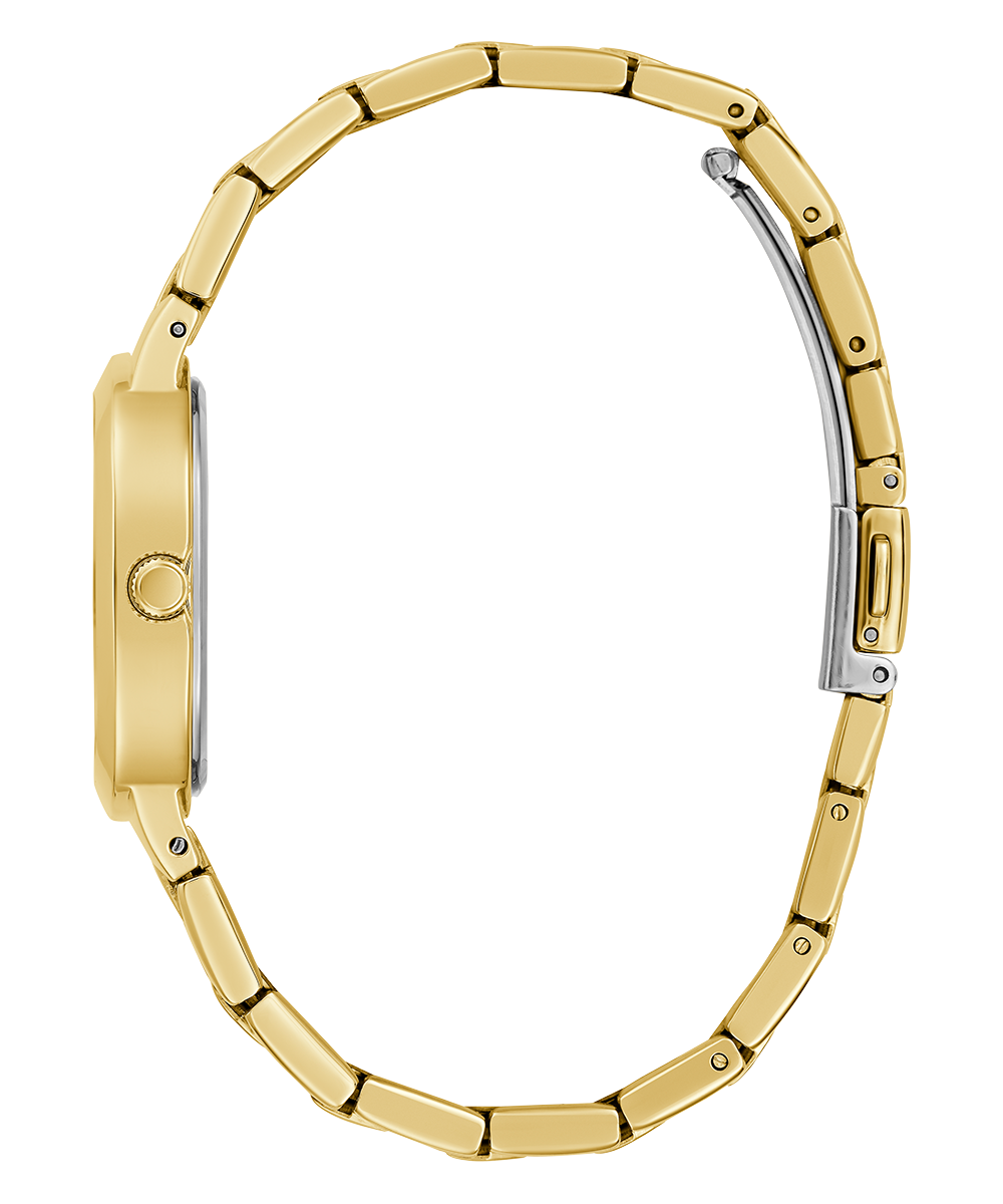  Shop Authentic Guess Cubed Analog Gold Dial Gold Steel Strap Watch For Women - GW0606L2 - Luxxuri