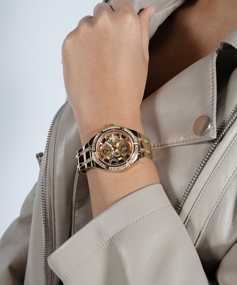  Shop Authentic Guess Allara Quartz Rose Gold Dial Rose Gold Steel Strap Watch For Women - GW0604L3 - Luxxuri