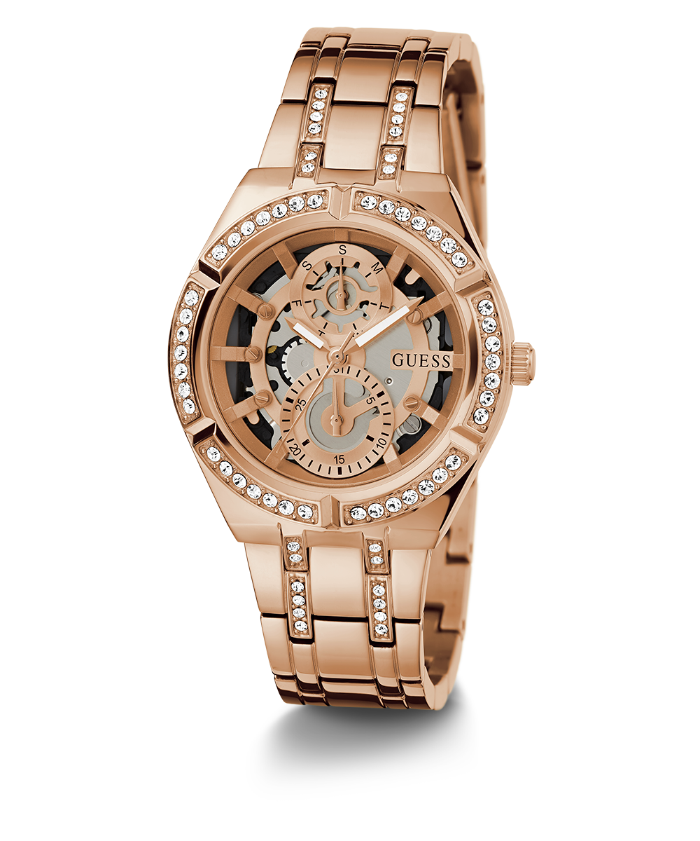  Shop Authentic Guess Allara Quartz Rose Gold Dial Rose Gold Steel Strap Watch For Women - GW0604L3 - Luxxuri