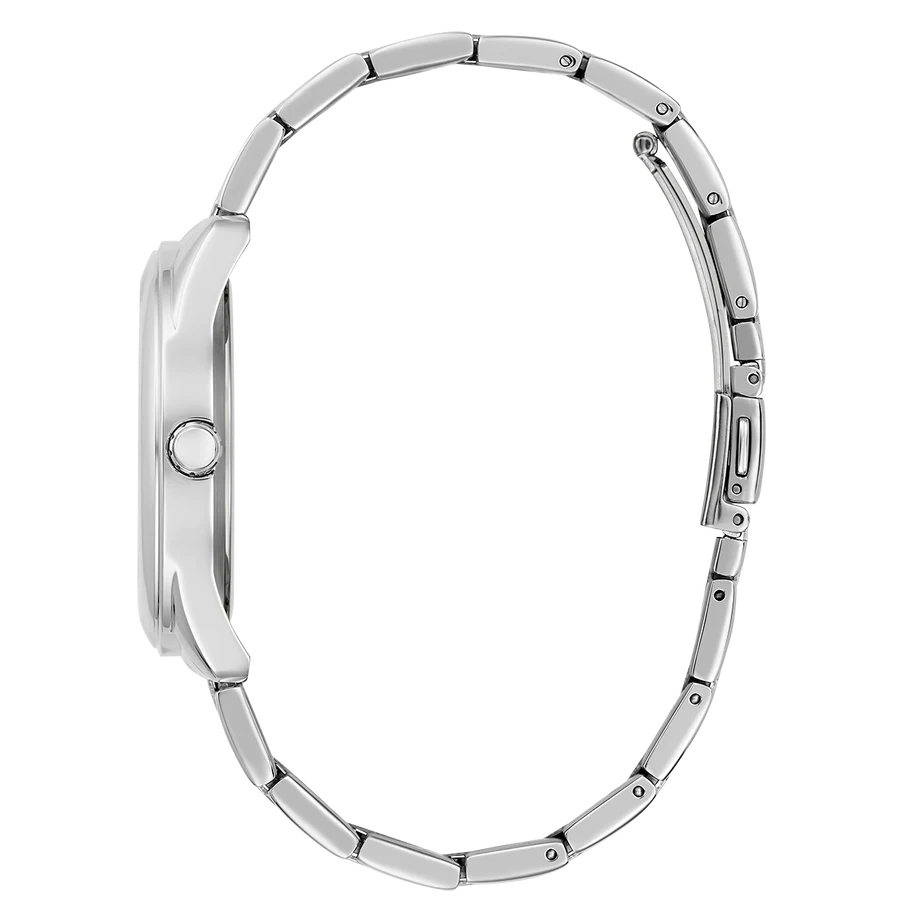  Shop Authentic Guess Cubed Analog Silver Dial Silver Steel Strap Watch For Women - GW0606L1 - Luxxuri