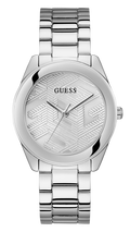  Shop Authentic Guess Cubed Analog Silver Dial Silver Steel Strap Watch For Women - GW0606L1 - Luxxuri