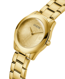  Shop Authentic Guess Cubed Analog Gold Dial Gold Steel Strap Watch For Women - GW0606L2 - Luxxuri