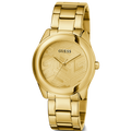  Shop Authentic Guess Cubed Analog Gold Dial Gold Steel Strap Watch For Women - GW0606L2 - Luxxuri