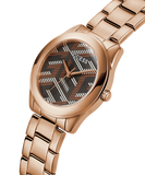  Shop Authentic Guess Cubed Analog Black Dial Rose Gold Steel Strap Watch For Women - GW0607L3 - Luxxuri