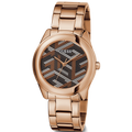  Shop Authentic Guess Cubed Analog Black Dial Rose Gold Steel Strap Watch For Women - GW0607L3 - Luxxuri