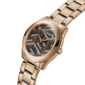  Shop Authentic Guess Cubed Analog Black Dial Rose Gold Steel Strap Watch For Women - GW0607L3 - Luxxuri