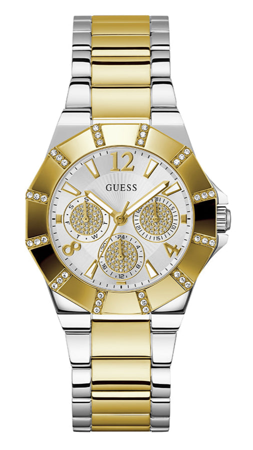  Shop Authentic Guess Sunray Multifunction Silver Dial Two Tone Steel Strap Watch for Women - GW0616L2 - Luxxuri