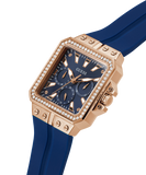  Shop Authentic Guess Libra Crystals Blue Dial Blue Silicone Strap Watch For Women - GW0618L2 - Luxxuri