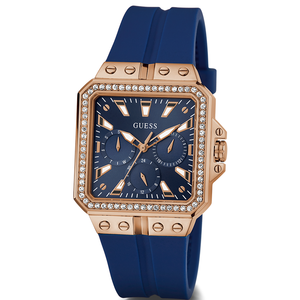  Shop Authentic Guess Libra Crystals Blue Dial Blue Silicone Strap Watch For Women - GW0618L2 - Luxxuri