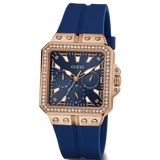 Shop Authentic Guess Libra Crystals Blue Dial Blue Silicone Strap Watch For Women - GW0618L2 - Luxxuri