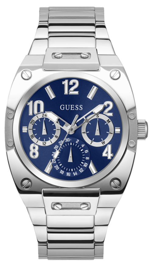  Shop Authentic Guess Prodigy Chronograph Blue Dial Silver Steel Strap Watch For Men - GW0624G1 - Luxxuri