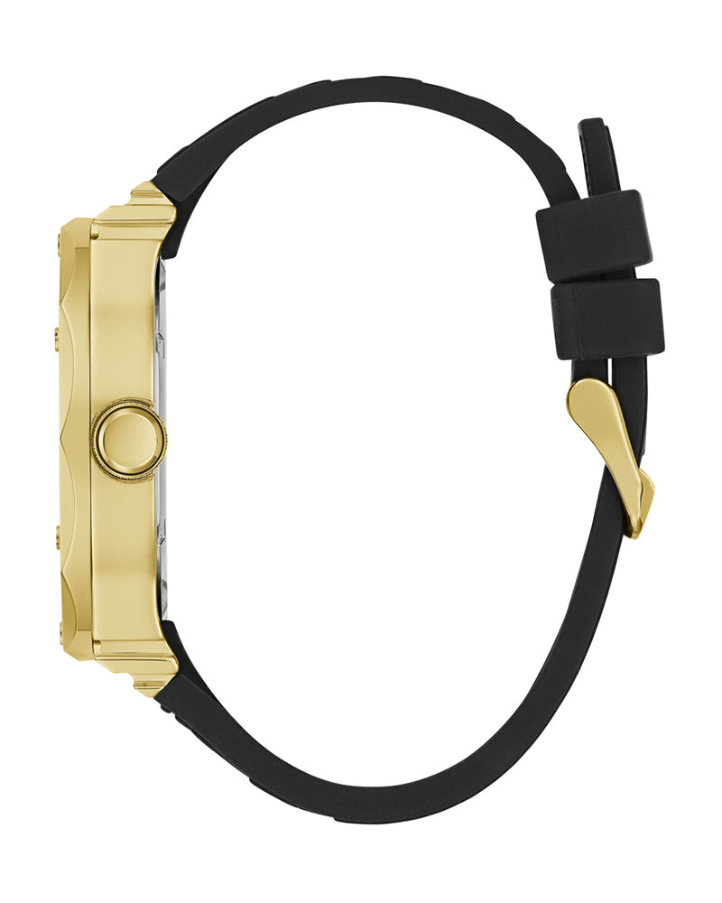  Shop Authentic Guess Duke Crystals Black Dial Black Silicone Strap Watch For Men - GW0641G2 - Luxxuri