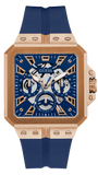  Shop Authentic Guess Leo Chronograph Blue Dial Blue Silicone Strap Watch For Men - GW0637G3 - Luxxuri