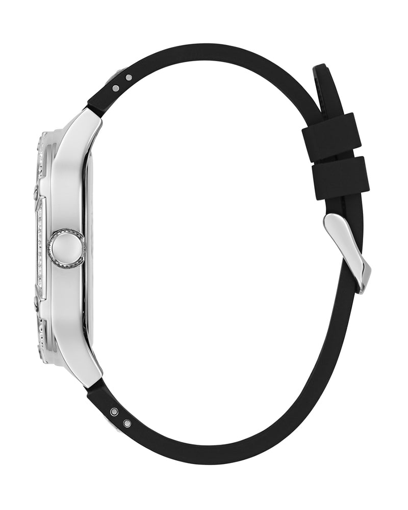  Shop Authentic Guess Duke Crystals Black Dial Black Silicone Strap Watch For Men - GW0641G1 - Luxxuri