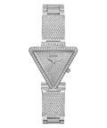  Shop Authentic Guess Fame Quartz Crystals Silver Dial Silver Steel Strap Watch For Women - GW0644L1 - Luxxuri