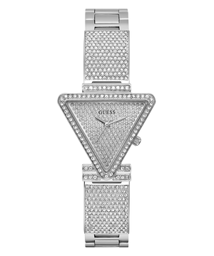  Shop Authentic Guess Fame Quartz Crystals Silver Dial Silver Steel Strap Watch For Women - GW0644L1 - Luxxuri