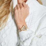  Shop Authentic Guess Fame Crystals Gold Dial Gold Steel Strap Watch For Women - GW0644L2 - Luxxuri