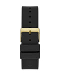  Shop Authentic Guess Cubed Analog Gold Dial Black Silicone Strap Watch For Women - GW0665L1 - Luxxuri