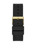  Shop Authentic Guess Cubed Analog Gold Dial Black Silicone Strap Watch For Women - GW0665L1 - Luxxuri