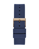  Shop Authentic Guess Cubed Analog Rose Gold Dial Blue Leather Strap Watch For Women - GW0665L2 - Luxxuri