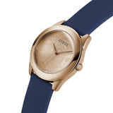  Shop Authentic Guess Cubed Analog Rose Gold Dial Blue Leather Strap Watch For Women - GW0665L2 - Luxxuri