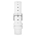 Guess Rumour Silver Dial White Leather Strap Watch For Women - GW0689L1