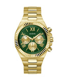  Shop Authentic Guess Equity Analog Green Dial Gold Steel Strap Watch For Men - GW0703G2 - Luxxuri