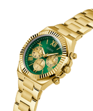  Shop Authentic Guess Equity Analog Green Dial Gold Steel Strap Watch For Men - GW0703G2 - Luxxuri