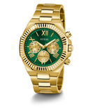  Shop Authentic Guess Equity Analog Green Dial Gold Steel Strap Watch For Men - GW0703G2 - Luxxuri