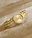  Shop Authentic Guess Gala Diamonds Gold Dial Gold Steel Strap Watch for Women - GW0401L2 - Luxxuri