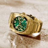  Shop Authentic Guess Trend Analog Green Dial Gold Steel Strap Watch For Men - GW0624G2 - Luxxuri