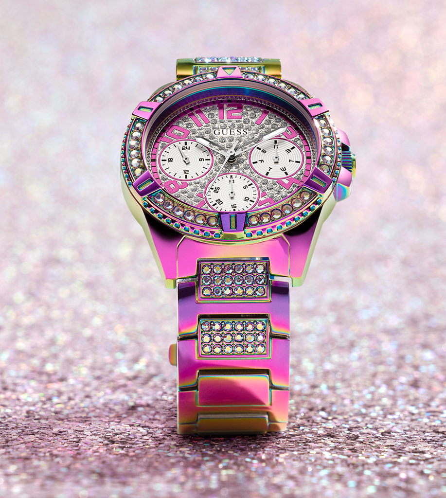  Shop Authentic Guess Allara Quartz Purple Dial Purple Steel Strap Watch For Women - GW0604L4 - Luxxuri